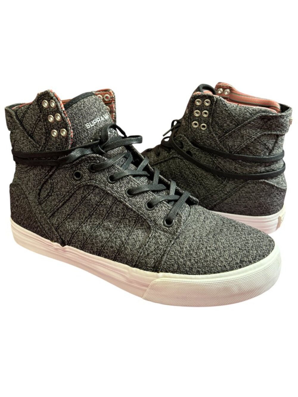 Supra Sneakers Skytop Chad Muska 001 High Top Skate Shoe Charcoal Dark Gray 10.5